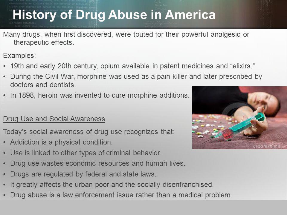 The History of Drug Abuse in the United States